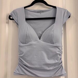 Abercrombie & Fitch Light Blue Short Sleeve Top
